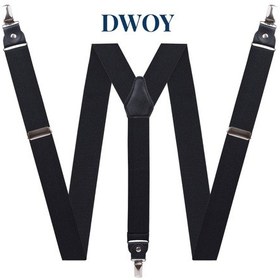Resim Dwoy Hakiki Deri Bağlantılı Erkek Pantolon Askısı 