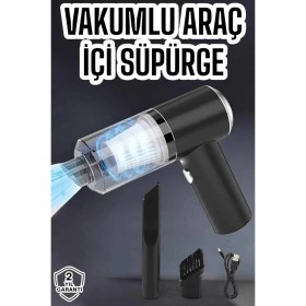 Resim Aesco Üflemeli Güçlü Vakumlu Ev Ofis Araç Süpürgesi El Süpürgesi Şarjlı 