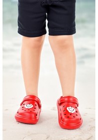 Resim Kiko Kids Eva Plaj Havuz Okul Kreş Erkek Çocuk Terlik Twg 755 Kırmızı 