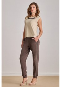 Resim Spor Kahverengi Kadife Eşofman Altı Kahverengi 