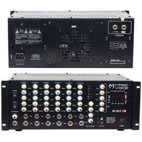 Resim markentegra Magicvoice Mv-300ef-tr 300 Watt 6 Mikrofon Girişli Usb-bluetooth Destekli Trafolu Mixer Anfi 