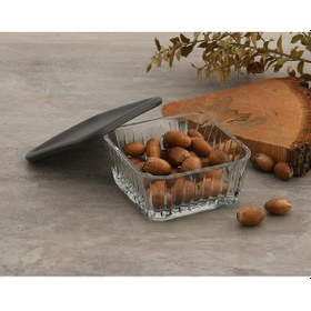 Resim Frezya Gri Kapaklı 4'lü Cam Kase Gri 