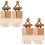 Resim Homyl 4x Parfüm Şişesi Yağ Koku Asılı Doldurulabilir Dekor 3x3x5cm 