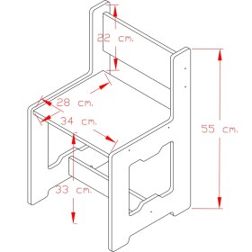 Resim Minera 4-6 Yaş Martı Model Ahşap Montessori Aktivite Çalışma Sandalyesi (1 Sandalye) 