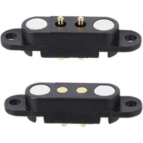 Resim 2-pin 2.8mm Pogo Pin Manyetik Konnektör Takımı - Kulaklı 