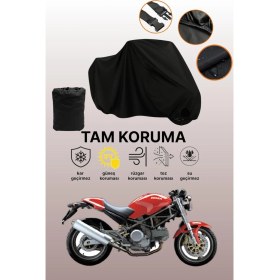Resim Dokaca Siyah Ducati Monster 620IE Uyumlu Motor Branda, Koruyucu Örtü, Motosiklet Brandası 