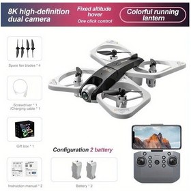 Resim Besthome1 Renkli Işık S3 Drone - 480p Çift Kamera, 8 Dakika Uçuş, Usb Şarj 