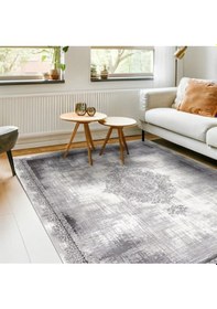 Resim Merinos Halı Rodin 19770 095 Serisi Akrilik Salon Oturma Yatak Odası Halısı Gri 