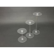 Resim Şeffaf Pleksi 3'Lü Yuvarlak Cupcake Standı 