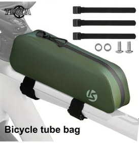 Resim Chuangyinshop Tpgua Yeşil Bisiklet Üst Boru Torbası - Ayarlanabilir Kayışlı Yeşil 