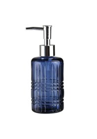 Resim Cam Sıvı Sabunluk,kristal Desenli Mavi 300ml Banyo Seti 6,8x17, 