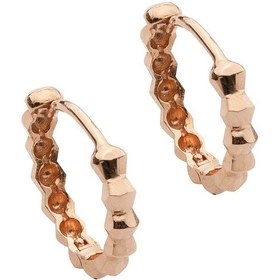 Resim Uşaklıhafız 14 Ayar Altın Küçük Boy Roz Halka Küpe 13Mm 