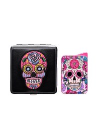 Resim La Catrina Sigara Tabaka Ve Çakmak Seti Pembe 