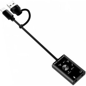 Resim Alfais 5259 7.1 Multi Çoklu Fonksiyonlu 3.5mm Kulaklık Mikrofon Type C USB Ses Kartı 