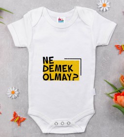 Resim Bitmeyen Kartuş Ne Demek Olmay Tasarımlı Beyaz Bebek Body Zıbın-1 