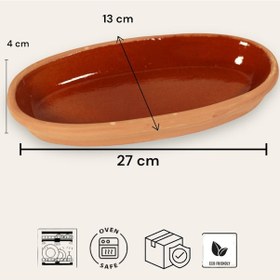 Resim 3'lü Toprak Sırlı Balık Güveci-balık Tavası 27x13x4 