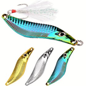 Resim 1 adet 7g 10g 15g 20g Metal VIB Çamur Atlama Spinner Kaşık Yem Yapay Gece Balıkçılık Takımı Pickel Bass için 