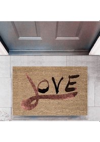Resim Kapı Önü Paspası Dekoratif Dijital Baskı Love P-2319 