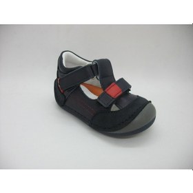 Resim Angelokids Perlina 01102 Doğal Deri Ortopedik Ilk Adım Ayakkabısı 18-21 (429131442) Lacivert - Siyah 