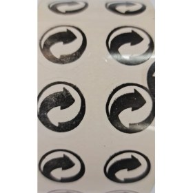 Resim Jokey Kırtasiye Geri Dönüşüm Etiket Şeffaf 2cm- 600 Adet 
