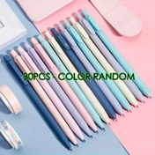 Resim 20 adet/30 adet Macaron Renk Kalemi Seti, Yumuşak Renk Rastgele Eşleştirme Otomatik Kalemi, Silgisi ile, 0.5/0.7mm Çekirdek - Dayanıklı Plastik Yazma Kalemi, Çizim, Yazma ve Ofis Malzemeleri için Uygun 