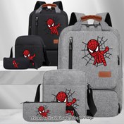 Resim 3 adet Marvel Spider-Man Seyahat Sırt Çantası Seti - Ayarlanabilir Askılılar, Karikatür Baskılı Tasarım, İşe Giderken, İş Seyahatleri ve Günlük Kullanım İçin Mükemmel, Seyahat Gereksinimleri | Spiderman Temalı Ekipman | Dayanıklı Fermuarlar, Spiderman Aksesuarları 