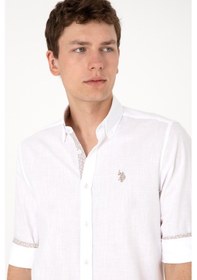 Resim U.s. Polo Assn. Erkek Beyaz Gömlek Desenli 50300200-vr013 Beyaz 