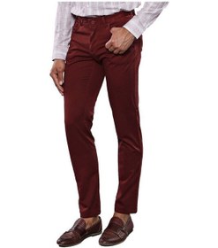 Resim Wessi Dar Kesim Desensiz Beş Cepli Bordo Erkek Pantolon Bordo 