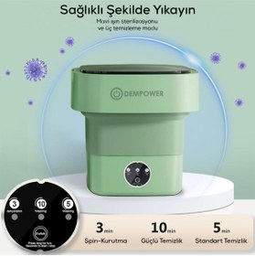 Resim DEMPOWER Katlanabilir Çamaşır Makinesi - Seyahat, Kamp Ve Küçük Yaşam Alanları Için Ideal 