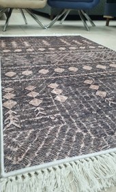 Resim Dekhera Ömür Yıkanabilir Halı 5766 Vizon - 120X180 / Dot Taban 