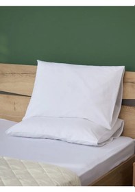 Resim 25'li Beyaz Yastık Kılıfı 50x70 Cm, %100 Pamuk,63tel Beyaz 