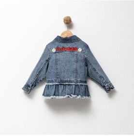 Resim Overdo Kids Fırfır Nakışlı Kız Çocuk Kot/denim Ceket 