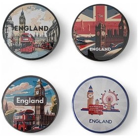 Resim İngiltere Magnet Set 3 - 4'lü Buzdolabı Magnet England Karışık Renkli 