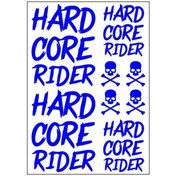 Resim A4 Sticker 120 Tek Paket Çoklu Sticker Hard Core Rider Mavi Çok Renkli 