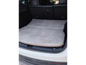 Resim Tesla - Model Y Uyumlu Oto Arka Koltuk Yatağı - Krem - 6 cm Kuştüyü Sünger, Yastıklı, Çantalı 