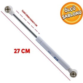 Resim Std Kutayalp Yapı Dolap Amortisörü 100N 27 Cm Gazlı Piston Kapak Hidroliği 