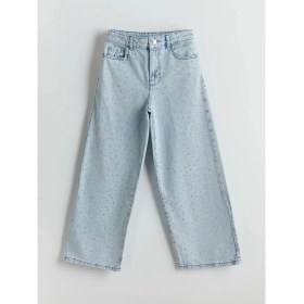 Resim LC Waikiki Lcw Kids Mavi Wideleg Kız Çocuk Jean Pantolon 