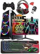 Resim WARBOX Alpagut Ryzen5 3.60ghz Işlemci 16gb Ddr4 Ram 240gb Ssd R7 240 4gb E.kartı 24" Monitör Gaming Pc 