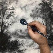 Resim Artsecret ABS Rendering Brush #5750 - Siyah, Çizim, Pastel ve Kabartma için Dayanıklı Su Renkli Boya Fırçası - DIY Scrapbooking ve Damga İşi için İdeal, Kabartma Fırçası|Dayanıklı Fırça|Ergonomik Sap 