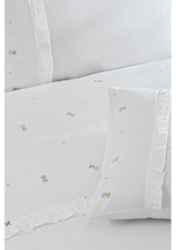 Resim Puffy Angel Çift Kişilik Krep Nevresim Takımı - Beyaz Beyaz 