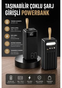 Resim Powerbank 60.000 Mah 4 Portlu Uzun Şarj Süreli Dijital Göstergeli Çok Renkli 24119404 
