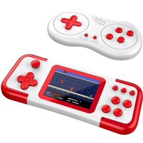 Resim Nostalji 666 Oyunlu 2 Li Atari Game Console Oyun Konsolu Atari A12 Kırmızı/beyaz 
