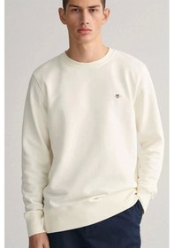 Resim Gant Erkek Krem Regular Fit Sweatshirt Krem 