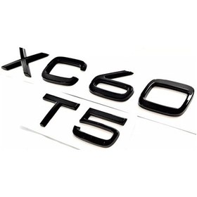 Resim Volvo Xc60 Ve T5 Piano Black Bagaj Yazısı Seti 2'li 3m 3d Abs 