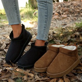 Resim Kadınlar İçin Yüksek Üst Slip-On Sonbahar/Kış Sıcak Moda Hafif Kaymaz Rahat Unisex Kar Botu 