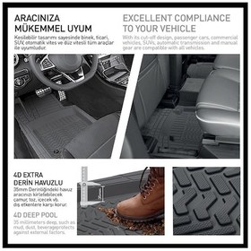 Resim Toyota Verso 2009 Sonrası Paspas Profesyonel 4d Siyah 