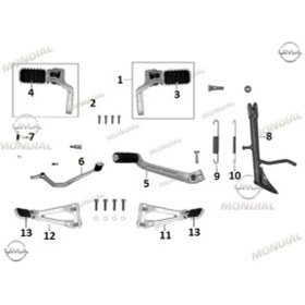Resim Mondial Rx1 Enduro Ön Basamak Sağ Orj (509602106) 