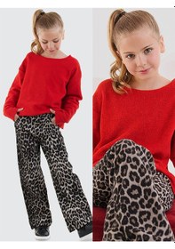 Resim Denokids Crop Top Kız C Ocuk Kırmızı Sweatshirt Çok Renkli 