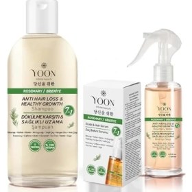 Resim Storemax Yoon Biberiye Özlü Saç Dökülme Önleyici & Sağlıklı Hızlı Uzama, 7 Doğal Aktifli, 3'lü Saç Bakım Seti 