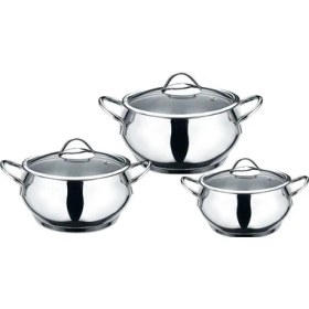 Resim Kahramanlar Elit 6 Parça Büyük Boy Platin Güveç Tencere Seti 